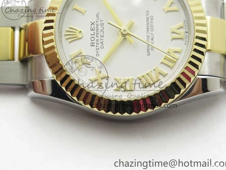 YG SS Best Dial White Oyster SS 278273 Bracelet Maker Datejust BP Edition 31mm YG on Roman 0113
